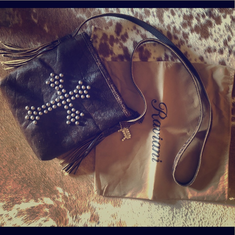 Raviani - Cowhide Studded Crossover Purse